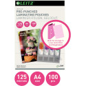 Leitz iLAM pochette à plastifier ft A4, 250 microns (2 x 125 microns), perforée, paquet de 100 pièces