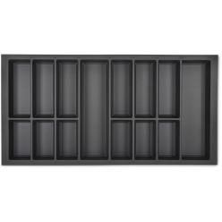 Range-couverts Orga-Box VII gris basalte pour tiroirs AvanTech YOU hauteurs 101 et 139mm, profondeur 500mm et largeur de meuble 