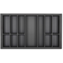 Range-couverts Orga-Box VII gris basalte pour tiroirs AvanTech YOU hauteurs 101 et 139mm, profondeur 500mm et largeur de meuble 