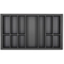 Hettich Orga-Box VII Basalt Grey Cutlery Tray for AvanTech YOU Drawers 101mm and 139mm Height 500mm Depth