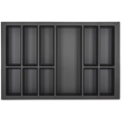 Range-couverts Orga-Box VII gris basalte pour tiroirs AvanTech YOU hauteurs 101 et 139mm, profondeur 500mm et largeur de meuble 