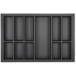 Range-couverts Orga-Box VII gris basalte pour tiroirs AvanTech YOU hauteurs 101 et 139mm, profondeur 500mm et largeur de meuble 