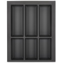 Range-couverts Orga-Box VII gris basalte pour tiroirs AvanTech YOU hauteurs 101 et 139mm, profondeur 500mm et largeur de meuble 