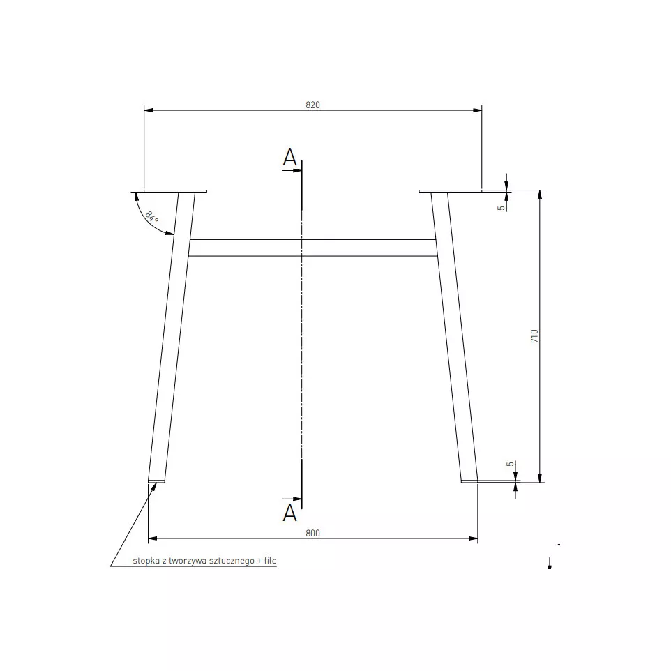 Industria H-Shaped Black Structured...