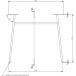 Tafelpoot Industria vorm H 80x20mm zwart / pce
