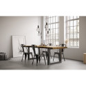 Industria U-Shaped Table Leg 80x80mm Black Textured Finish per piece