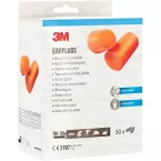 3M 1100 Foam Earplugs Noise Reduction up to 35 dB Box of 50 Pieces