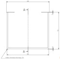 Tafelpoot Industria U-vorm 80x20mm zwart / pce