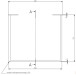 Tafelpoot Industria U-vorm 80x20mm zwart / pce