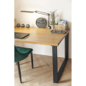 Industria U-Shaped Table Leg 80x20mm Black Textured per piece