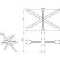 SPIDER Maxi tafelpoot in industrieel design / pce