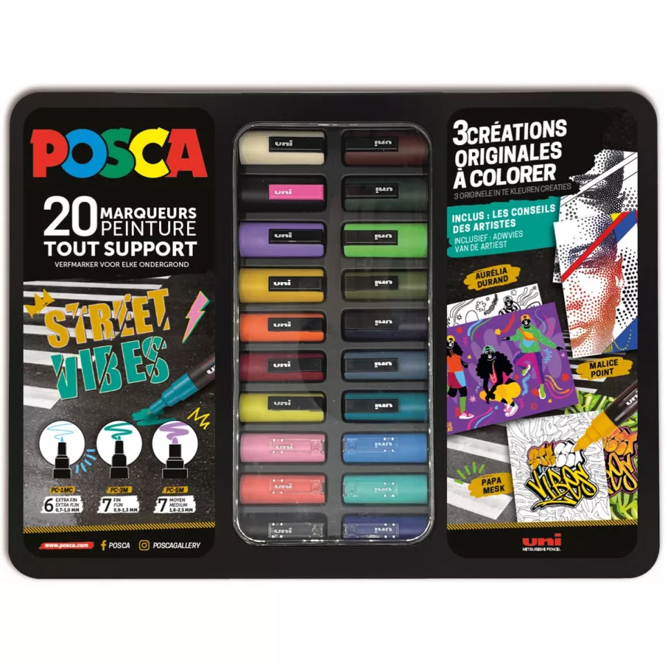POSCA Paint Marker Set Metal Box 20...