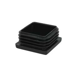 Sous-pied carré 20x20mm PVC noir / pce