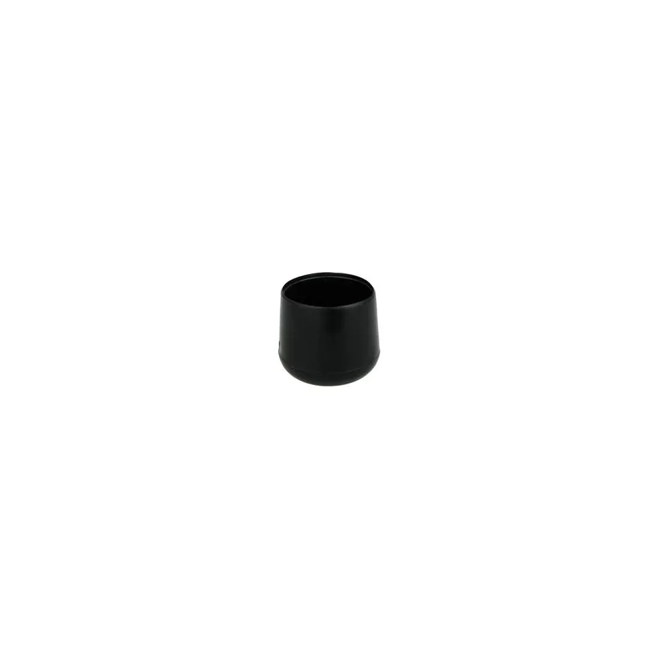 Sous-pied rond Ø25mm PVC noir / pce