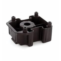 Furniture Glide with 4 Push-in Dowels and Groove for Skirting Board Clips Black for Series 21 Adjustable Leg per piece