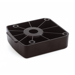 Screw-on Glide with Black Support Lip for Furniture Leveler Series 21 / pc