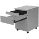 Mobiele ladenblok, 3 laden + pennenlade, aluminium