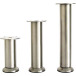 Pied de meuble cylindrique Ø35x150mm réglable inox look / pce