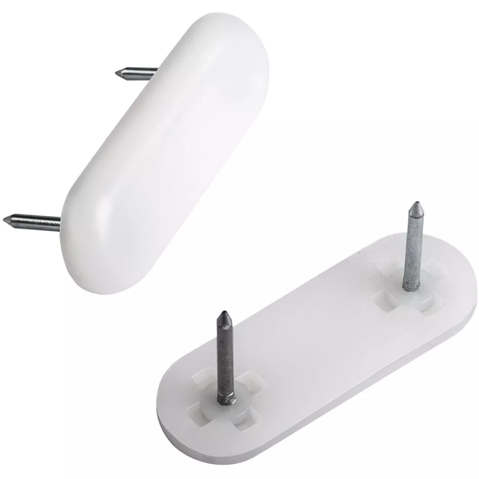 Oval White PVC Nail-On Silence Pad...