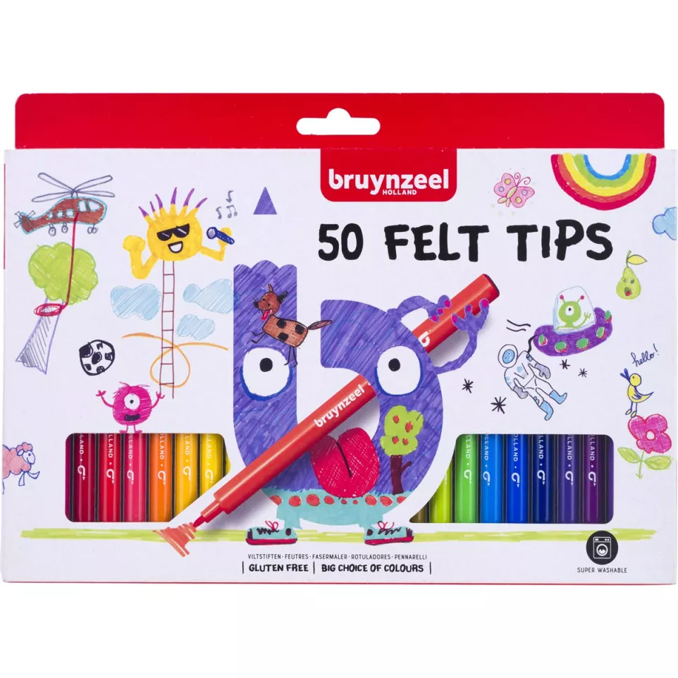 Bruynzeel feutres, étui de 50 pièces