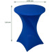Housse pour table debout, diamètre 80 cm, bleu