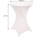 Hoes voor statafel, diameter 80 cm, wit