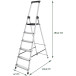 Brasq escabeau SL600, aluminium, argent, 6 marches