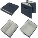 Leitz stoffen boîte de rangement, large, gris, set de 2 pièces
