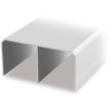 Dubbele geanodiseerde aluminium bovenrail voor ERGO 18, NOVO S 18 en 18/4, LOCA 18 en 18/4 schuifsystemen, lengte 6m / 6m