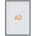 Nobo cadre magnétique autocollant A3, argent, paquet de 2 pièces
