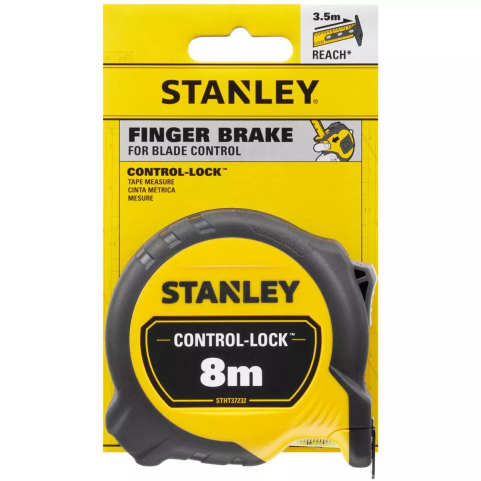 Stanley mètre ruban Control-Lock 8 m...