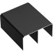 Dubbele aluminium bovenrail, mat zwart, voor NOVO S 18/4 en NERO 18/4 uittrekelementen, lengte 6m / 6m
