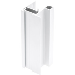 GTV NERO 18/4 Aluminum Profile Handle White for 18mm Wood or 4mm Glass Panels Length 2.7m