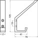 Enkele 138 matzwarte aluminium hoeden-/jashaak 18 / pce