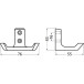 Double Coat Hook 33 in Natural Aluminum F1 / pc