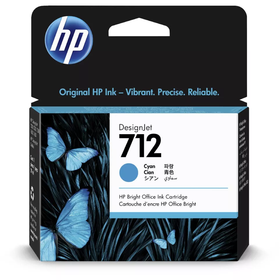 HP cartouche d'encre 712, 29 ml, OEM...