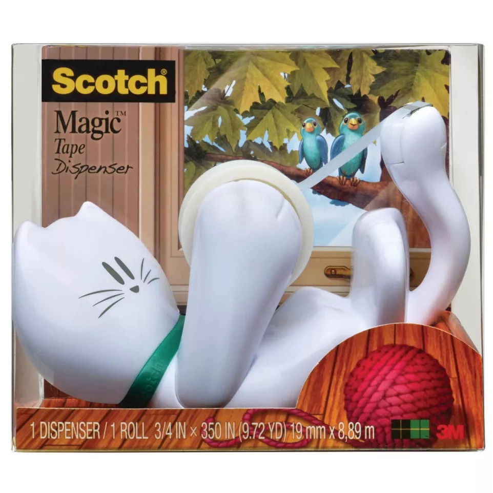 Scotch dérouleur de ruban adhésif chat
