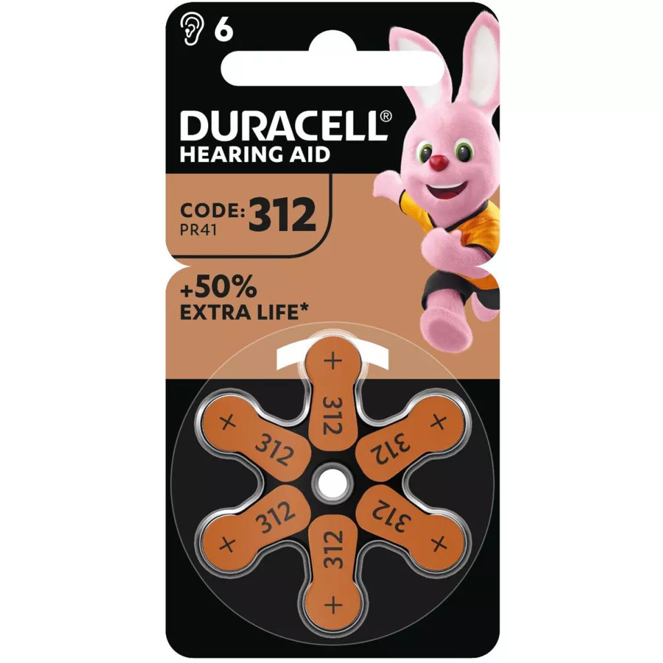 Duracell pile auditive DA312, blister...