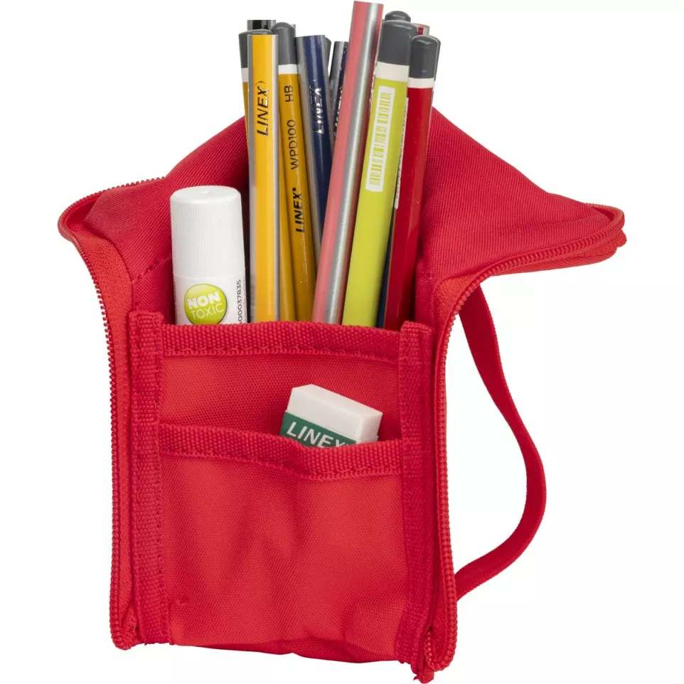 Oxford Stand-Up Red Pencil Case