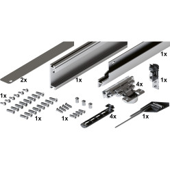 Basic Hardware Set for Right-Hand Pivot Sliding Door Height 1900-2700mm Hawa Concepta III 35 / pc