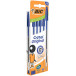 Bic Cristal balpen medium, blauw, blister van 5 stuks
