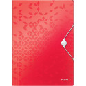 Leitz WOW chemise à élastiques et rabats, ft A4, rouge