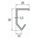 ARLU Aluminium Single Running Profile 3m