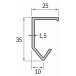 ARLU Aluminium Single Running Profile 3m