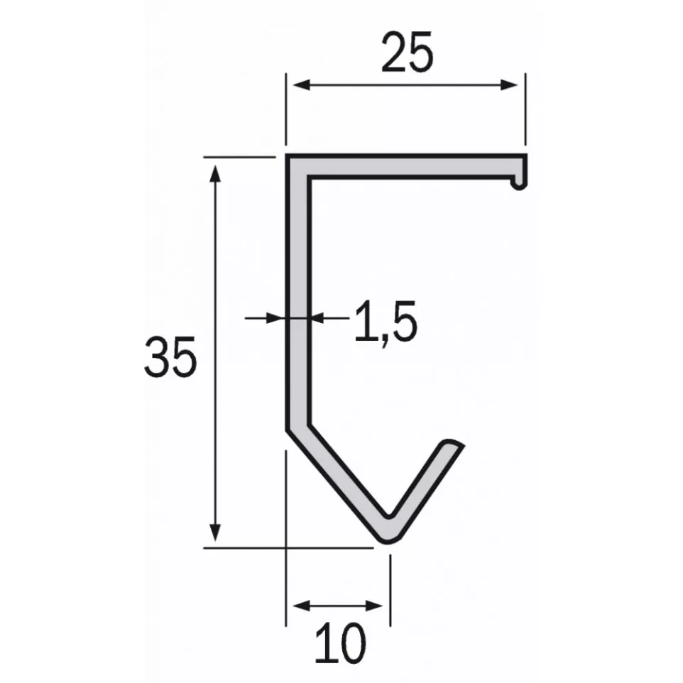 ARLU Simple Aluminium Running Profile...