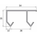 Profil de roulement double en aluminium ARLU 560.000 longueur 3m / 3m