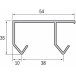 Profil de roulement double en aluminium ARLU 560.000 longueur 3m / 3m