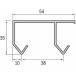 Profil de roulement double en aluminium ARLU 560.000 longueur 2,1m / 2.1m