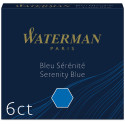 Waterman cartouches d'encre bleu 6X