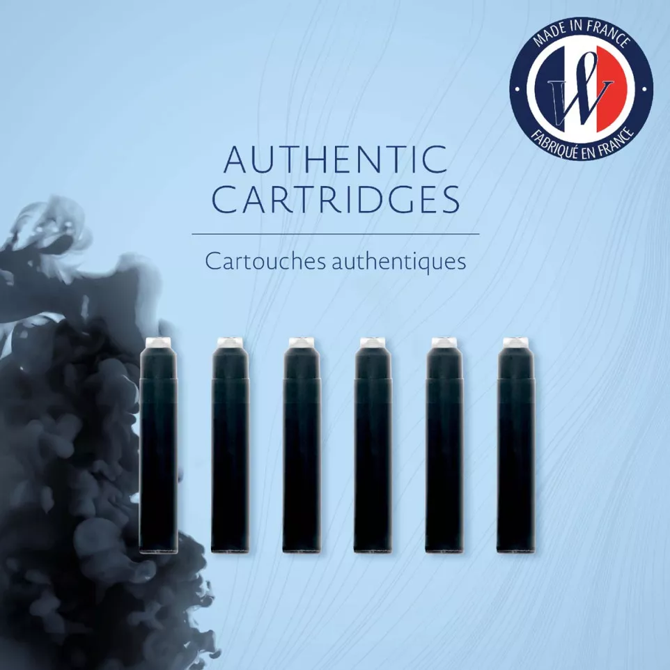 Waterman cartouches d'encre noir 6X
